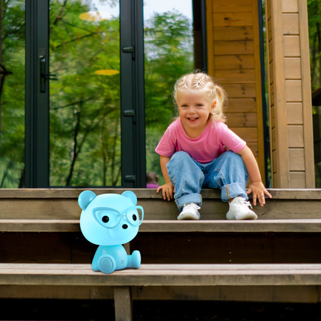 Lampka Dekoracyjna LED 2.5W 59lm Niebieski Ściemnialna Miś Sanico Goldlux