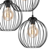 Lampa Wisząca Sufitowa ZOYA 3xE27 Czarna Druciana LM-3.162 Lamkur