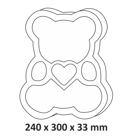 Lampka drewniana nocna dekoracyjna MIŚ NIEBIESKI LED ciepła GOLDLUX (Polux) lampka dla dzieci