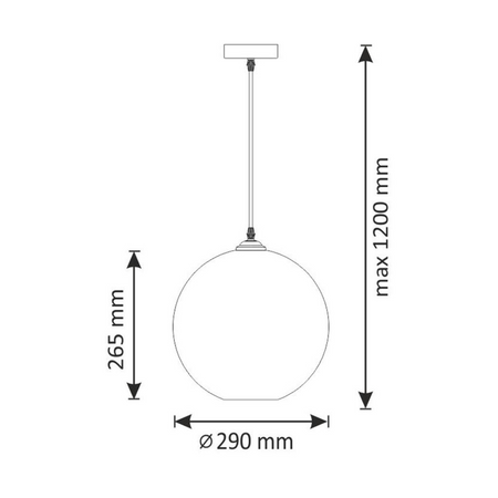 Lampa wisząca sufitowa kula UMEA IL MIO w stylu boho stal + sznur 1x E27 GOLDLUX (Polux)