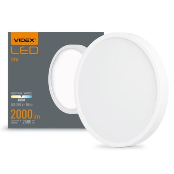 Panel LED Oprawa Natynkowa Plafon 24W 2500lm 4000K Neutralna Biała Videx