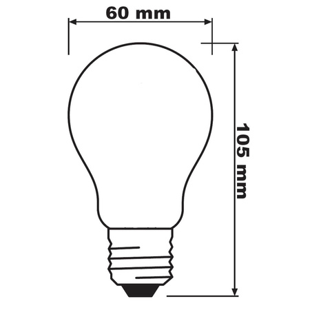 Żarówka LED E27 A60 7,5W = 75W 1055lm 4000K Neutralna 300° CRI90 Filament Mleczna Ściemnialna LEDVANCE Superior