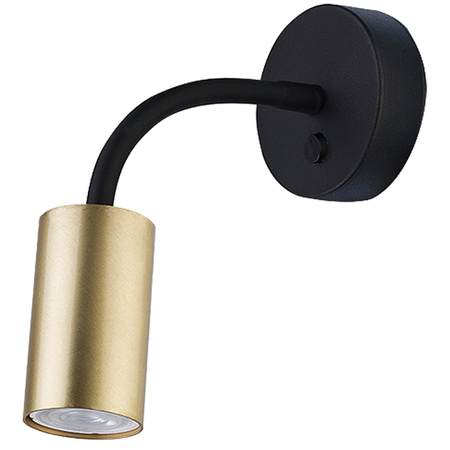 Lampa Ścienna EYE FLEX 9067 Nowodvorski Mosiądz GU10 Kinkiet Tuba Elastyczne Ramię Stal Minimalistyczna