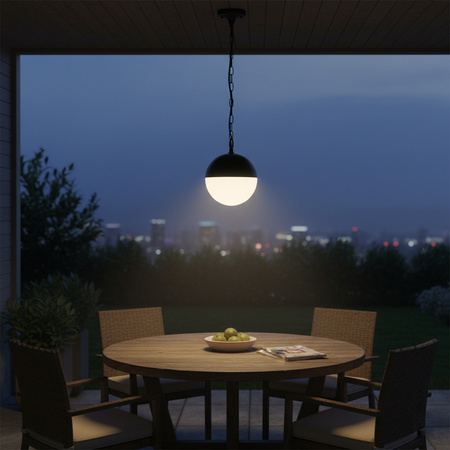Lampa zewnętrzna oprawa ogrodowa wisząca kula ULSA E27 GOLDLUX (Polux)