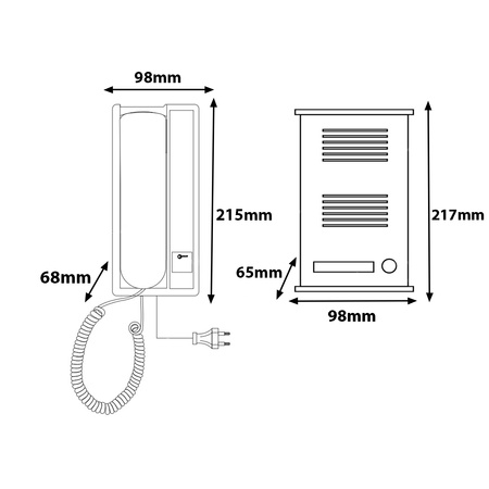 Domofon Dzwonek Zestaw Jednorodzinny Domofonowy Unifon Breloki CARLO Orno