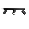 Lampa Sufitowa Reflektor 3x GU10 IP44 Czarna Kosipo Philips