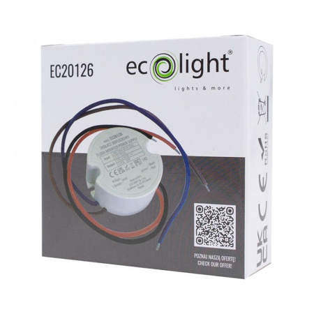 Zasilacz dopuszkowy FI60 do Taśm LED 10W 12V 0.83A Hermetyczny IP67 Ecolight