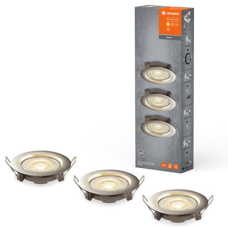 Zestaw 3x Oprawa Podtynkowa 4.9W 380lm 230V 2700K Ciepła Ściemnialna LED SPOT LEDVANCE