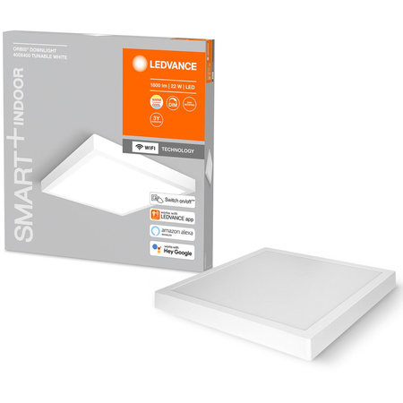 Oprawa Podtynkowa Panel LED Punktowa SPOT 22W 1800lm Ściemnialna CCT Okrągła 40cm Biały SMART+ WiFi Downlight Ledvance