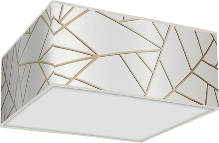 Plafon LED Lampa Sufitowa ZIGGY Biała Złota 2xE27 Milagro
