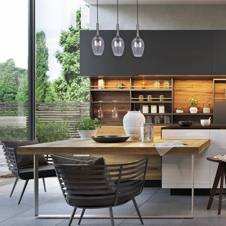 Lampa Wisząca Sufitowa LUGANO SMOKED 3xE14 Milagro