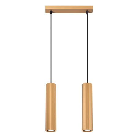 Lampa Wisząca Sufitowa Zwis Tuba Spot 2x GU10 Złota Karbon Deep Space SL.1555 Sollux