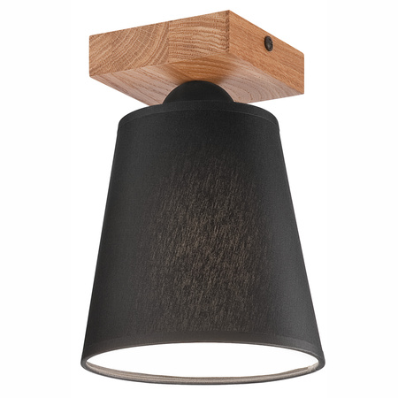 Lampa Sufitowa LULA E27 Czarna Dębowa LM-1.200 Lamkur