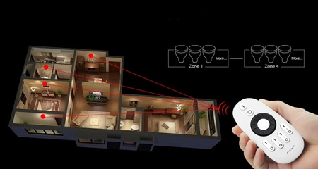 Pilot LED CCT radiowy 4 STREFOWY WHEEL Wi-Fi 2.4Ghz Mi-Light - FUT006