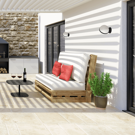 Lampa Ogrodowa Kinkiet Elewacyjny CIRCULO E27 IP44 Kula Czarno-Biała Eko-Light