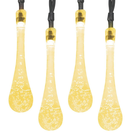 Girlanda Solarna Ogrodowa 20x LED Ciepła 5.8m Łańcuch Świetlny Łezki Sople