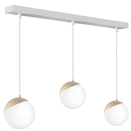 Lampa Wisząca Sufitowa SFERA Drewniana 3xE14 Milagro