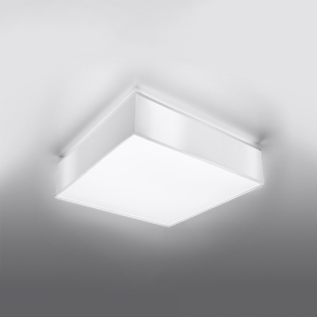 Lampa Sufitowa Oprawa Natynkowa 4x E27 Plafon Kwadratowa Biała Minimalistyczna Horus Sollux