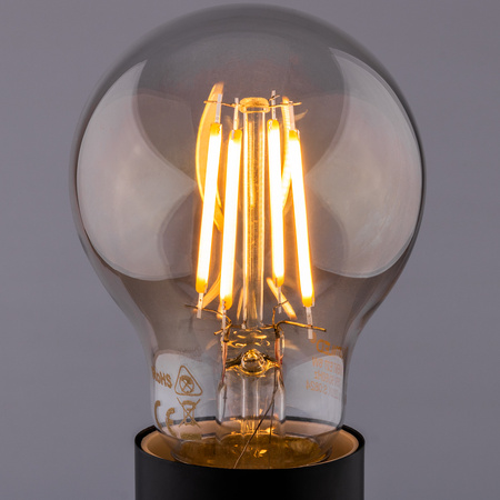 Zestaw 6x Żarówka LED A60 E27 6W = 50W 660lm 2200K Ciepła 360° Filament Dymiona LUMILED Smokey