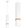 Lampa wisząca w stylu skandynawskim loft biała MiLAGRO VIDAR 1x GU10 Metal + drewno