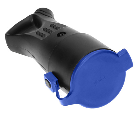 Gniazdo gumowe 16A 230V IP44 hermetyczne z klapką i uchwytem