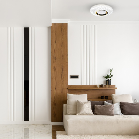 Plafon LED Lampa Sufitowa Natynkowa TOKYO Złoty 24W Ø400 mm + pilot Milagro