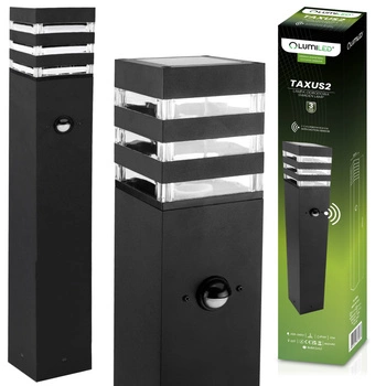 Lampa Ogrodowa Słupek Zewnętrzny Stojący E27 LED Czujnik Ruchu TAXUS 2 60cm LUMILED