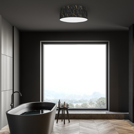 Plafon LED Lampa Sufitowa SENSO Czarna Złota 2xE27 Ø40cm Milagro