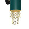 Lampa Ścienna Kinkiet ALMERIA Zielona Złota 1xE27 Milagro