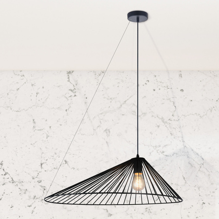 Lampa Sufitowa Wisząca Zwis E27 Czarna Aurora Sanico Goldlux