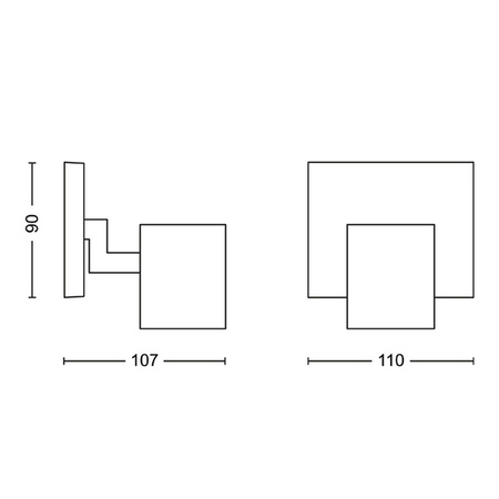 Lampa Ścienna Kinkiet GU10 Czarna Runner Philips