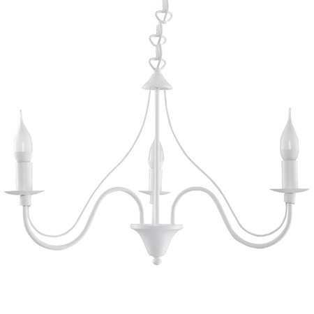 Lampa Sufitowa Wisząca Żyrandol 3x E14 Żyrandol Nieregularna Biała Nowoczesna Minerwa Sollux