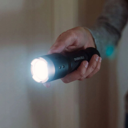 Latarka Aluminiowa LED Ręczna Taktyczna Bateryjna 3xAAA 350lm 3 Tryby DURACELL