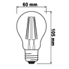 Żarówka LED Dekoracyjna A60 E27 6.5W = 50W 650lm 2400K Ciepła 300° Vintage 1906 Osram