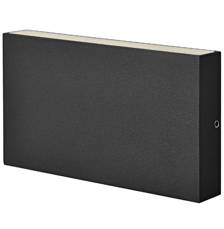 Kinkiet Ogrodowy Elewacyjny LED Czarny Góra i Dół 11W 2x450lm IP44 PROSTOKĄT CHICAGO GOLDLUX (Polux)