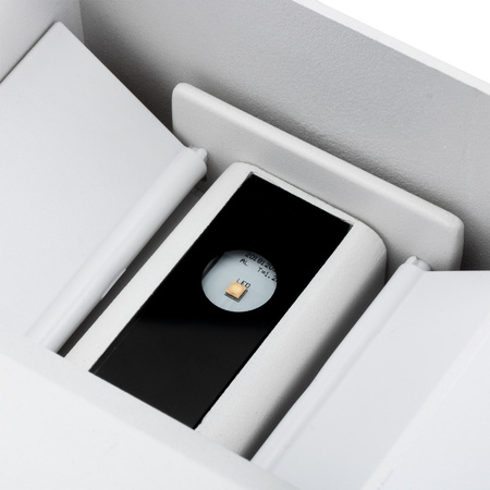 Kinkiet Ogrodowy LED Lampa Elewacyjna Zewnętrzna 2x3W 4000K Regulowana góra dół Biała