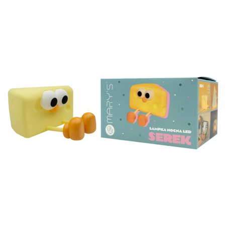 Lampka Nocna Dziecięca LED 1W 3000K Ciepła USB Akumulatorowa 1200mAh Żółta SEREK MARY'S
