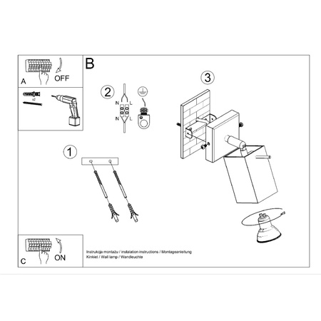 Lampa Ścienna Oprawa Natynkowa GU10 SPOT TUBA Reflektor Ruchoma Minimalistyczna Kwadratowa Szara Nowoczesna Merida Sollux