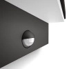 Kinkiet Ogrodowy Lampa Elewacyjna Zewnętrzna LED 9W 1000lm 4000K IP44 z Czujnikiem Ruchu i Zmierzchu Antracyt Bustan Philips