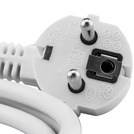 Przedłużacz sieciowy wtyk – gniazdo z uziemieniem 10m 3x1,5mm 16A Biały ECOLIGHT