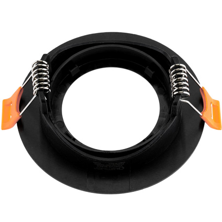 Zestaw Oprawa Halogenowa Podtynkowa VENTUS Czarna Okrągła + Żarówka LED GU10 1,5W Ciepła 120° Lumiled