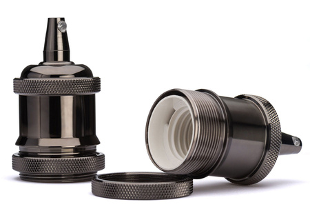 Lampa Wisząca Oprawa E27 Metalowa Grafitowa z Blokadą LEDIGO Vintage