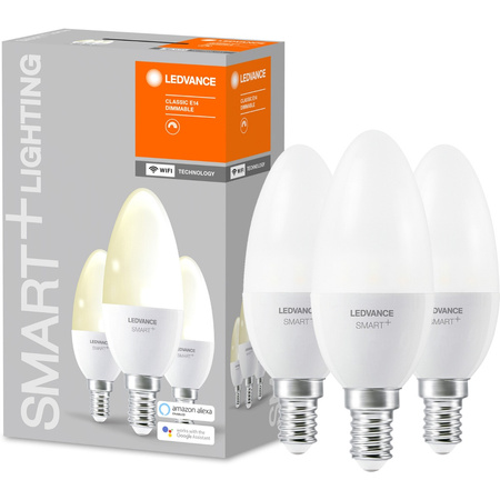 3PAK Żarówka LED E14 B35 5W 470lm 2700K Ciepła LEDVANCE SMART+ WiFi Ściemnialna