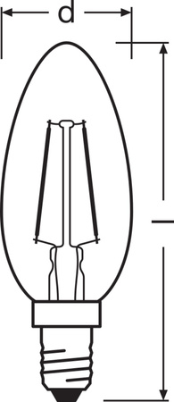 Żarówka LED Dekoracyjna B38 Świeczka E14 2.5W = 22W 220lm 2400K Ciepła 300° Vintage 1906 Osram