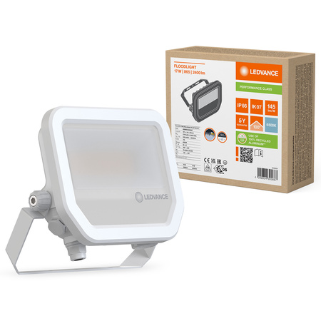 Naświetlacz LED Reflektor Zewnętrzny Lampa 17W 2400lm 6500K IP66 Biały Floodlight Ledvance