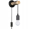 Lampa Ścienna Wisząca Kinkiet Spot E27 Czarny Brązowy z Włącznikiem Eos Masterled