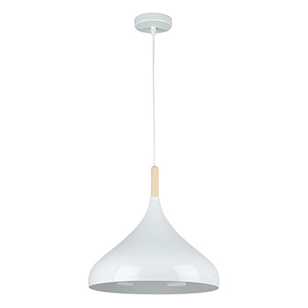 Lampa Sufitowa Oprawa Wisząca Zwis E27 Biała Brązowa Miko Masterled