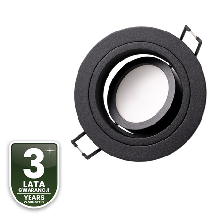 Oprawa HALOGENOWA Podtynkowa Ruchoma GU10 MR16 Okrągła Czarna CASSIO LUMILED