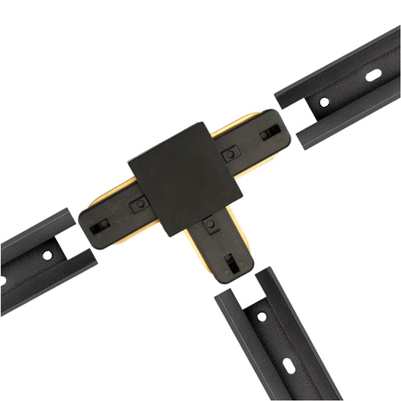 Łącznik Potrójny TRÓJNIK Czarny do Listew Szynowych Jednofazowych Szynoprzewodów LUMILED