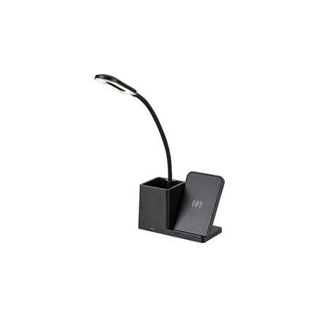 Lampa Stołowa Biurkowa Nocna 4W 200lm 3000-6500K CCT Ściemnialna Czarny Nowoczesny Cerie Rabalux